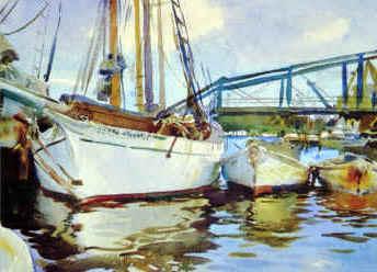 John Singer Sargent Boats at Anchor oil painting image